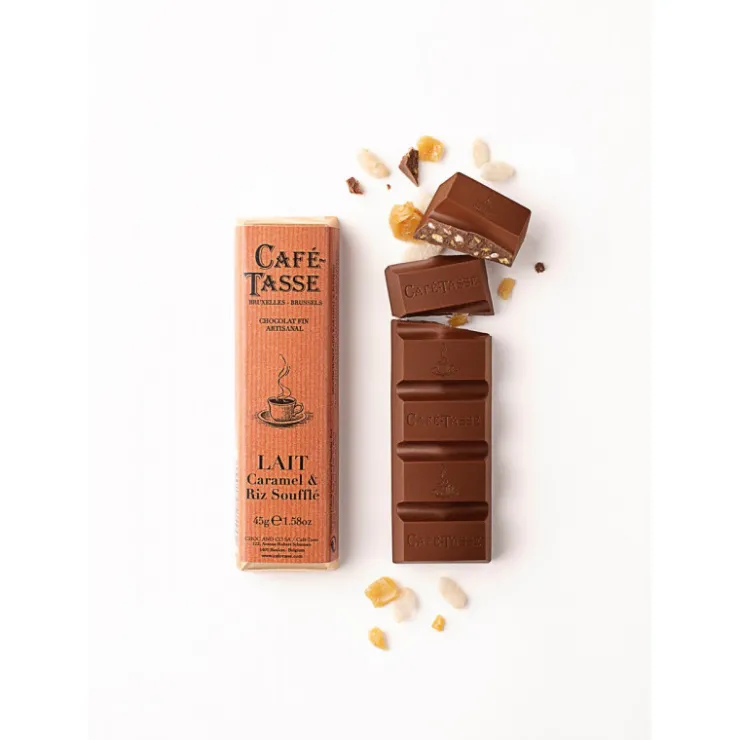 Barre de chocolat au lait caramel et riz soufflé 45g*Guy Demarle Discount