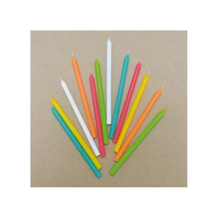 12 Bougies longues multicolores 12 cm*Guy Demarle Discount