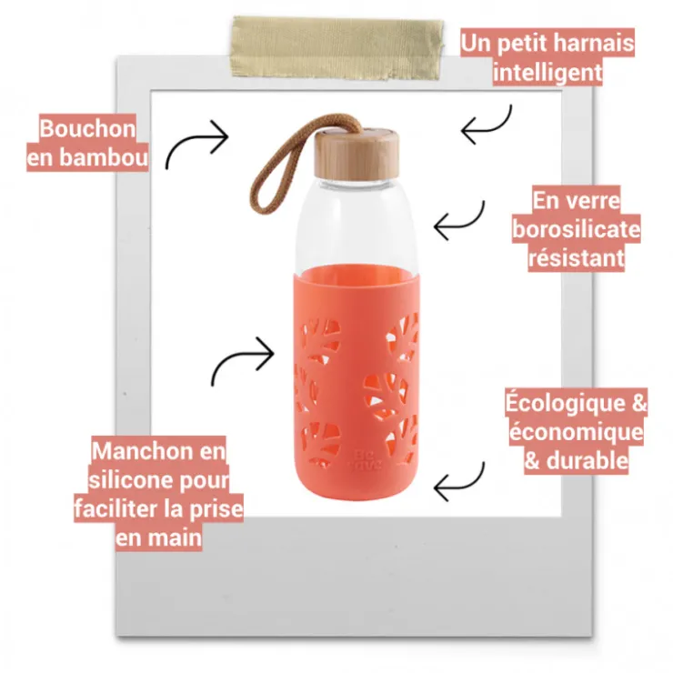 Bouteille en verre Be Save® corail*Guy Demarle Best Sale