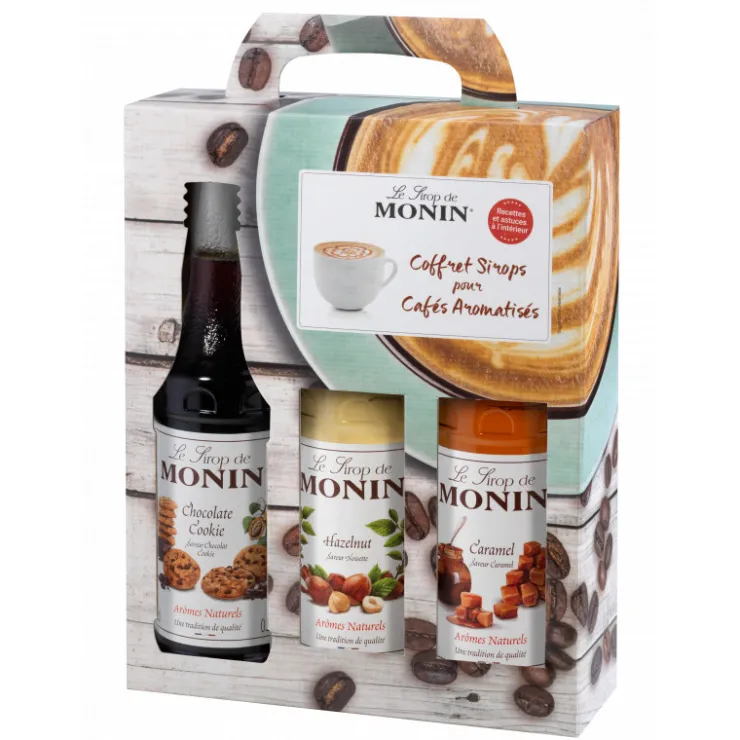 Coffret Barista Chocolat cookie, Noisette, Caramel 3x25cl Monin*Guy Demarle Best