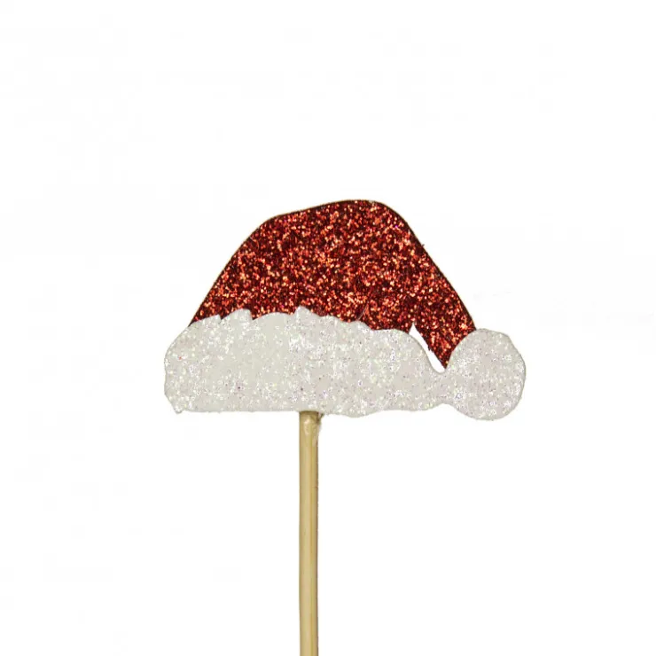 Lot de 12 décorations: chapeaux de Père Noël 3,5 cm*Guy Demarle Online