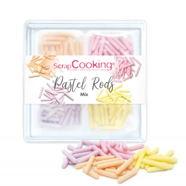 Pastel Rods Mix - 60g décors sucrés*Guy Demarle Fashion