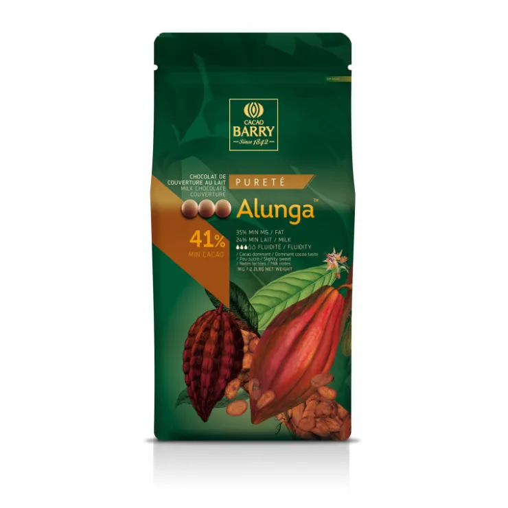 Pistoles de chocolat au lait 41% Alunga 1 kg*Guy Demarle Discount