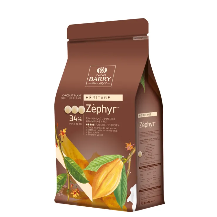 Pistoles de chocolat blanc 34% Zephyr 1 kg*Guy Demarle Outlet