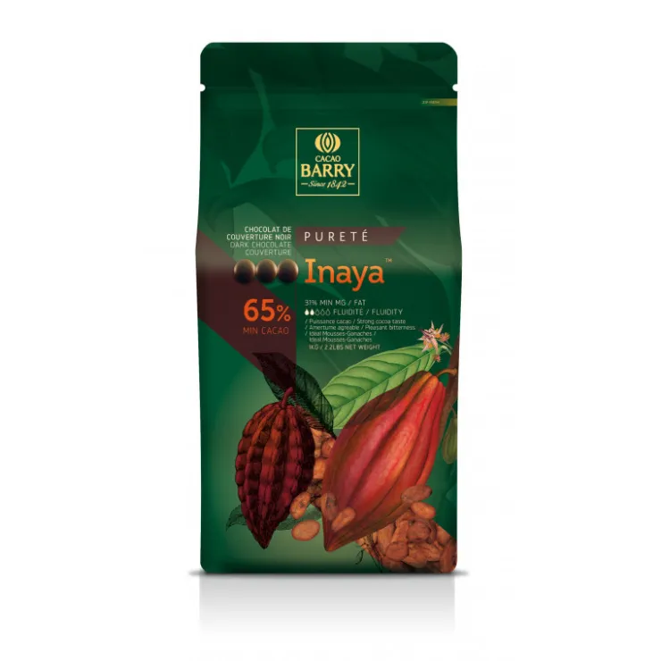 Pistoles de chocolat noir 65% Inaya 1 kg*Guy Demarle Sale