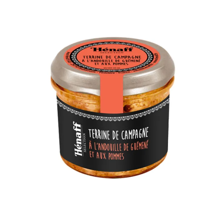 Terrine de campagne à l'andouille de Guémené et aux pommes 90g*Guy Demarle Store